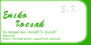 eniko kocsak business card